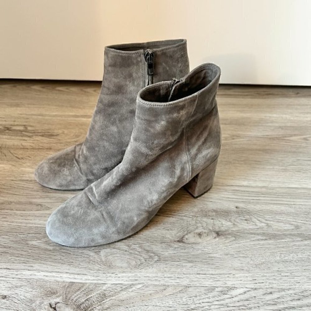 Vince Women's Blakely Suede Bootie in Steel Size 7 - Picture 6 of 9